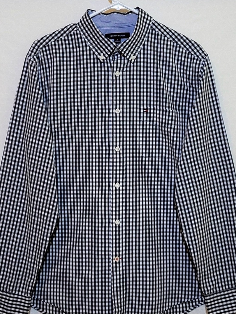 Tommy Hilfiger Classic Fit Heritage Navy Gingham Button Down Oxford Shirt
